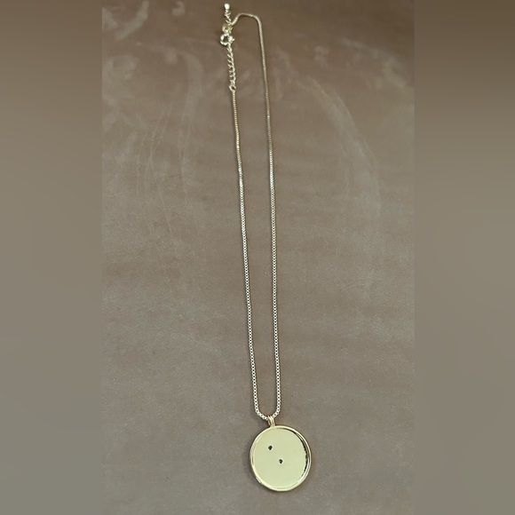 Moon and Stars Gold Medallion Necklace with Blue Gold Beaded Necklace Set- New - Picture 8 of 9